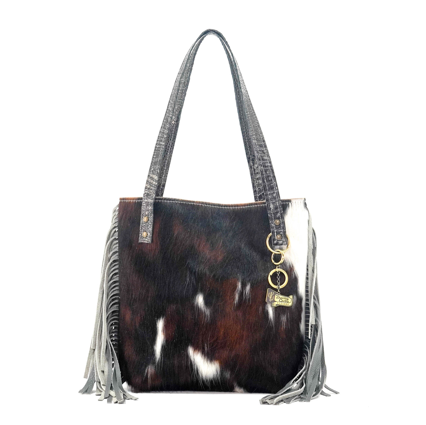 Mini Trisha - Tricolor w/ Smoke Show Croc-Mini Trisha-Western-Cowhide-Bags-Handmade-Products-Gifts-Dancing Cactus Designs