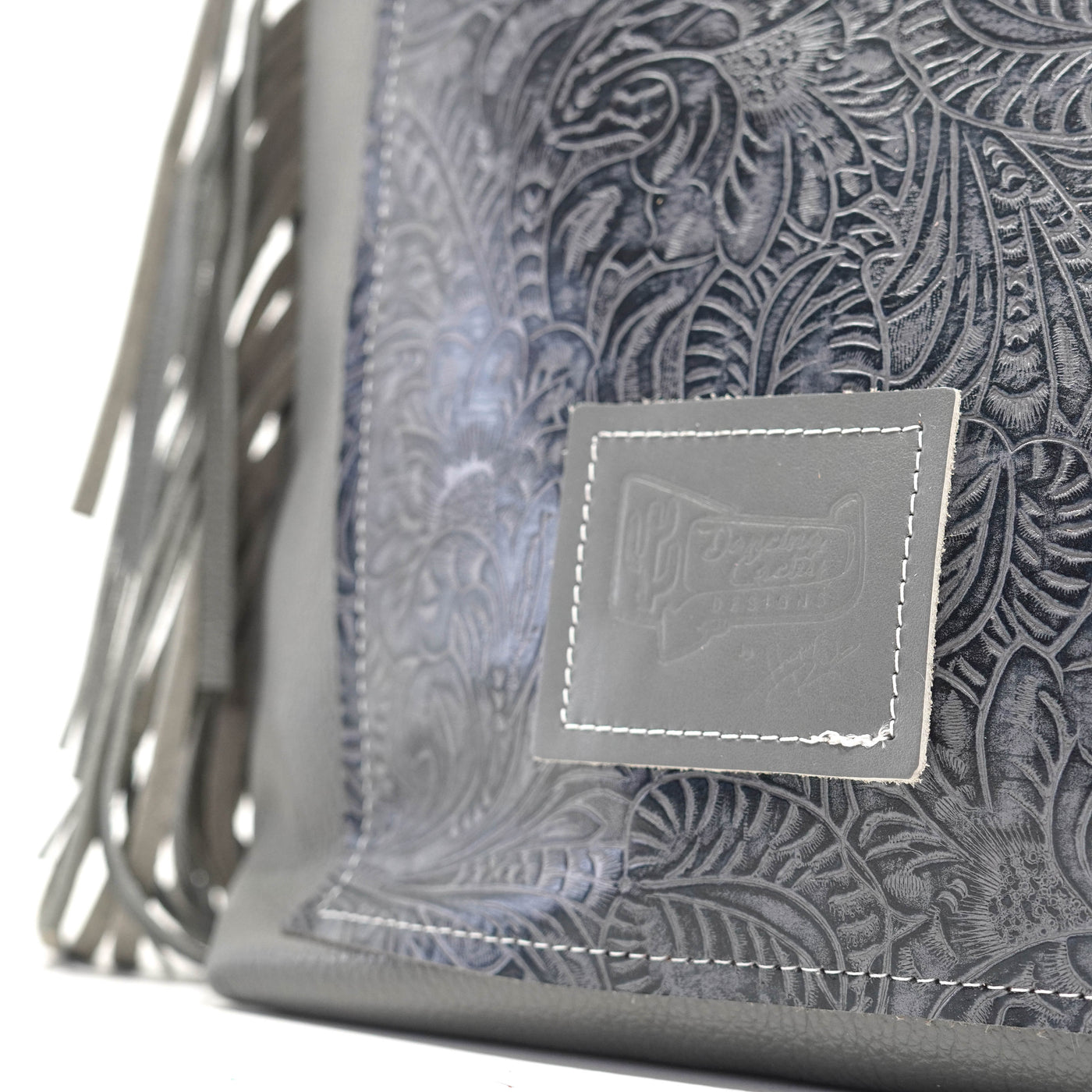 Mini Trisha - Two-Tone Brindle w/ Blue Jean Tool-Mini Trisha-Western-Cowhide-Bags-Handmade-Products-Gifts-Dancing Cactus Designs