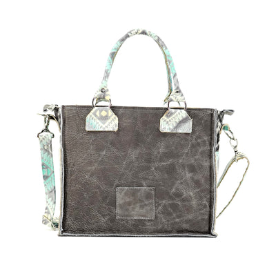 Minnie Pearl - Black & White w/ Royston Aztec-Minnie Pearl-Western-Cowhide-Bags-Handmade-Products-Gifts-Dancing Cactus Designs