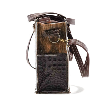 Minnie Pearl - Brindle w/ SPF Croc-Minnie Pearl-Western-Cowhide-Bags-Handmade-Products-Gifts-Dancing Cactus Designs