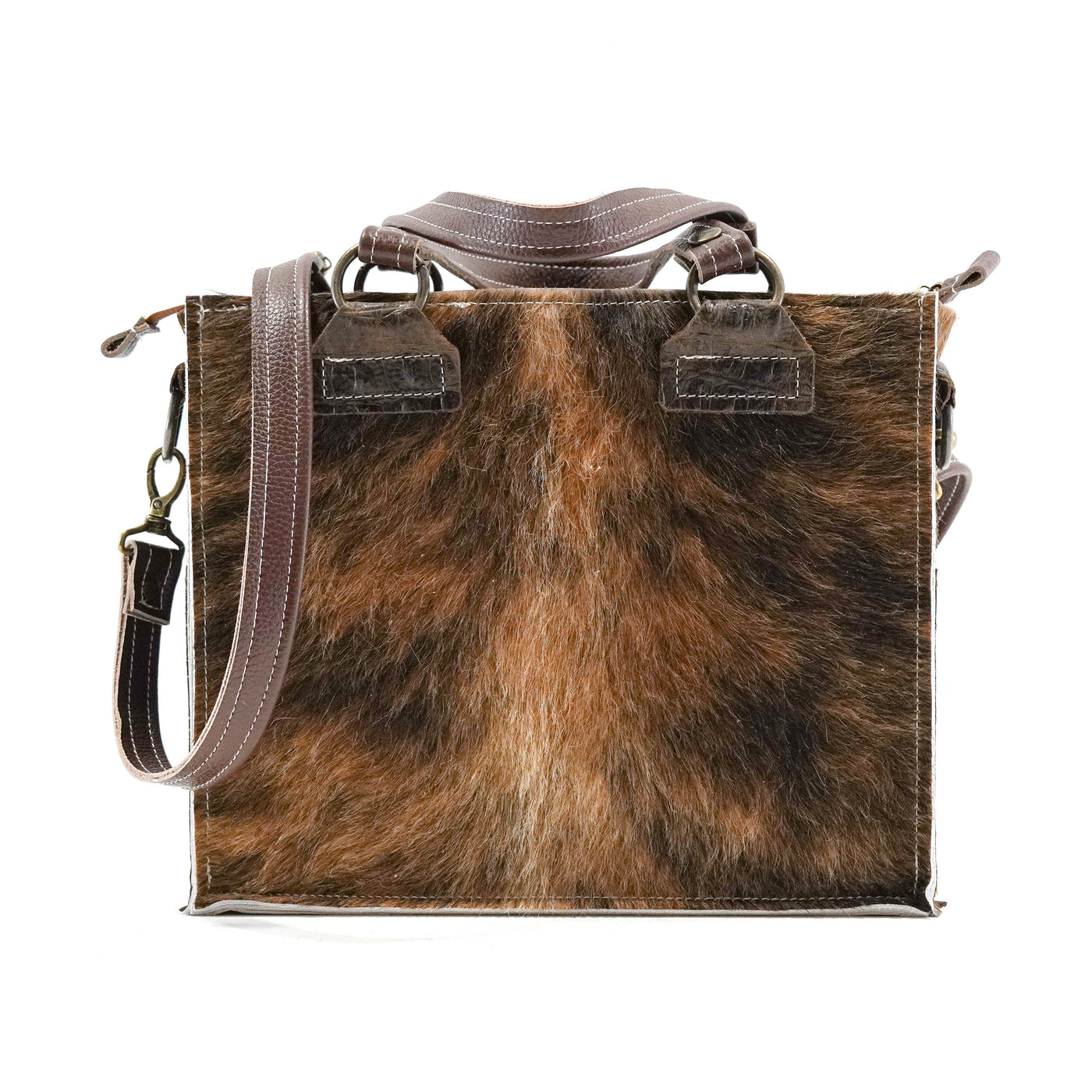 Minnie Pearl - Brindle w/ SPF Croc-Minnie Pearl-Western-Cowhide-Bags-Handmade-Products-Gifts-Dancing Cactus Designs