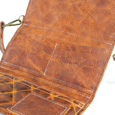 Miranda - All Embossed w/ Caramel Diamond Stitch-Miranda-Western-Cowhide-Bags-Handmade-Products-Gifts-Dancing Cactus Designs