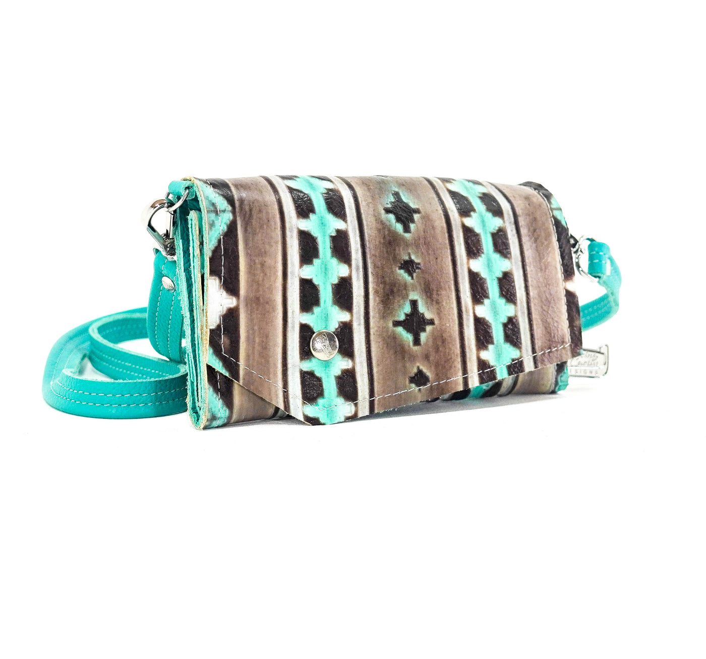 Miranda - All Embossed w/ Cocoa Navajo-Miranda-Western-Cowhide-Bags-Handmade-Products-Gifts-Dancing Cactus Designs