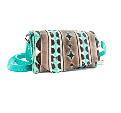 Miranda - All Embossed w/ Cocoa Navajo-Miranda-Western-Cowhide-Bags-Handmade-Products-Gifts-Dancing Cactus Designs