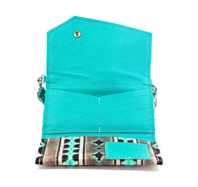 Miranda - All Embossed w/ Cocoa Navajo-Miranda-Western-Cowhide-Bags-Handmade-Products-Gifts-Dancing Cactus Designs