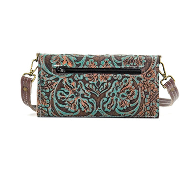 Miranda - All Embossed w/ Evergreen tool-Miranda-Western-Cowhide-Bags-Handmade-Products-Gifts-Dancing Cactus Designs