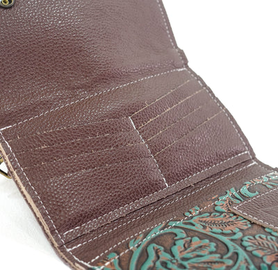 Miranda - All Embossed w/ Evergreen tool-Miranda-Western-Cowhide-Bags-Handmade-Products-Gifts-Dancing Cactus Designs