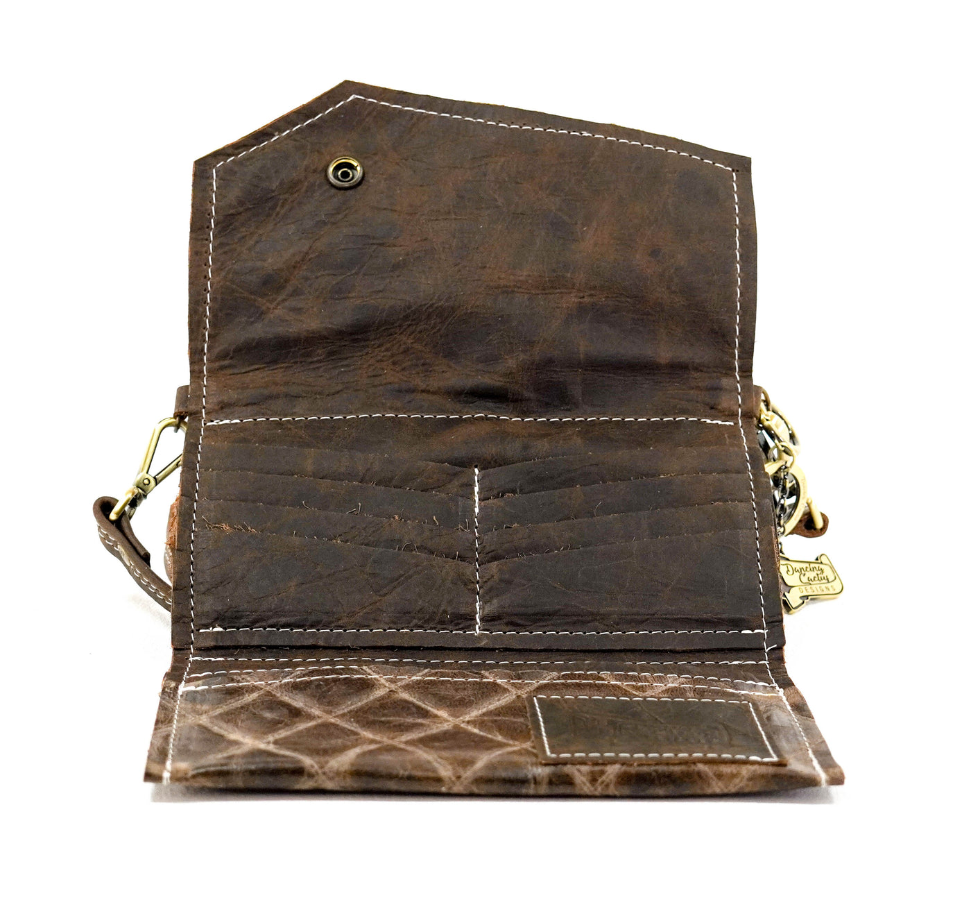 Miranda - All Embossed w/ Taupe Diamond Stitch-Miranda-Western-Cowhide-Bags-Handmade-Products-Gifts-Dancing Cactus Designs
