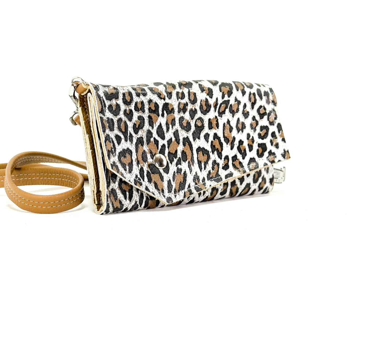 Miranda - All Leather w/ White Leopard-Miranda-Western-Cowhide-Bags-Handmade-Products-Gifts-Dancing Cactus Designs