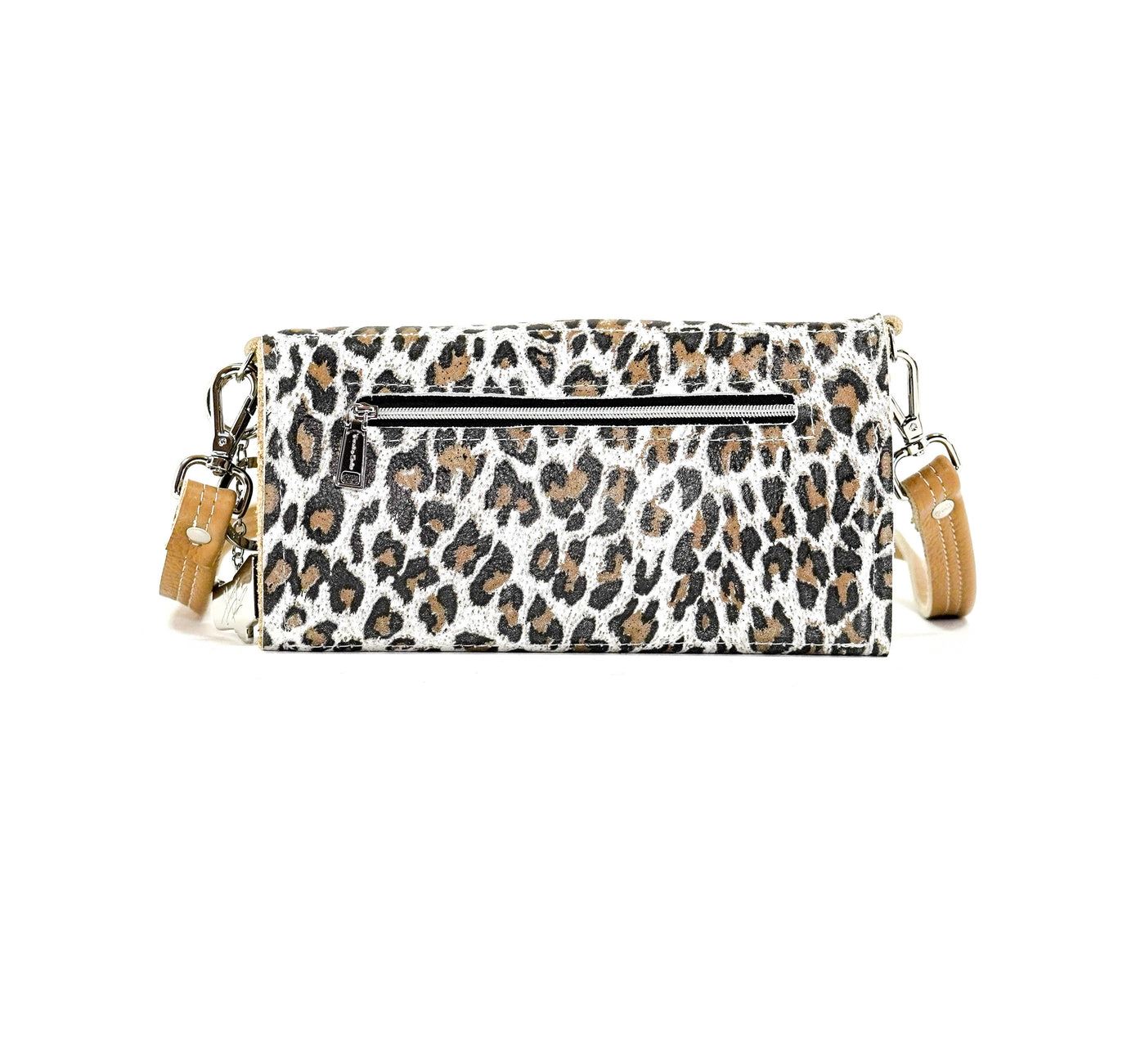 Miranda - All Leather w/ White Leopard-Miranda-Western-Cowhide-Bags-Handmade-Products-Gifts-Dancing Cactus Designs