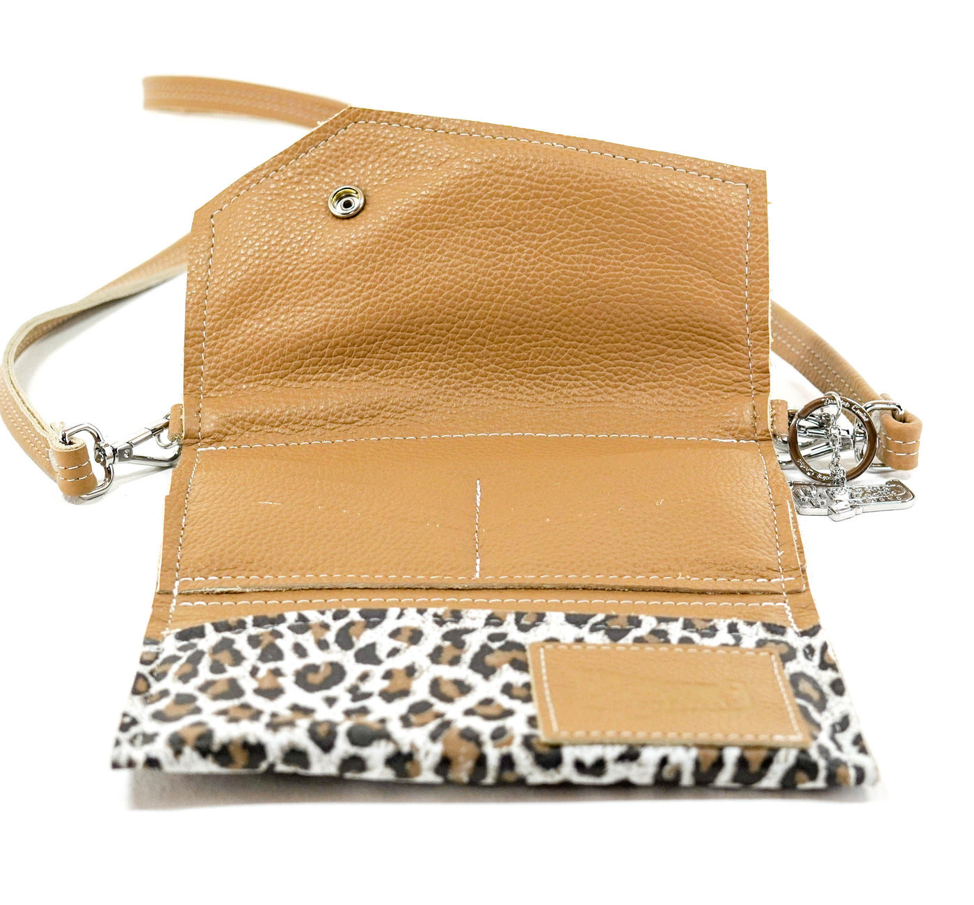 Miranda - All Leather w/ White Leopard-Miranda-Western-Cowhide-Bags-Handmade-Products-Gifts-Dancing Cactus Designs