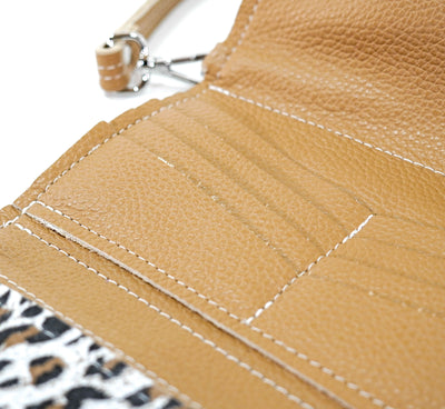 Miranda - All Leather w/ White Leopard-Miranda-Western-Cowhide-Bags-Handmade-Products-Gifts-Dancing Cactus Designs