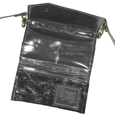 Miranda - Black & White w/ No Embossed-Miranda-Western-Cowhide-Bags-Handmade-Products-Gifts-Dancing Cactus Designs