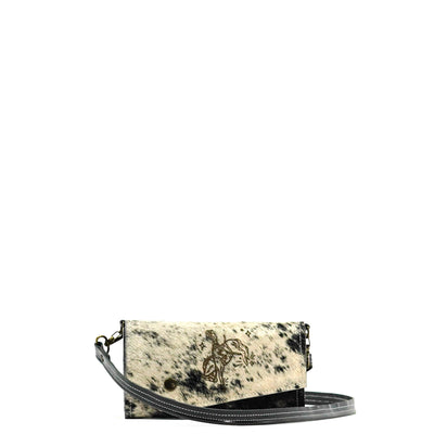Miranda - Black & White w/ No Embossed-Miranda-Western-Cowhide-Bags-Handmade-Products-Gifts-Dancing Cactus Designs
