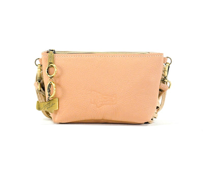 Miss Kitty - Camel Leather w/ Turquoise tool-Miss Kitty-Western-Cowhide-Bags-Handmade-Products-Gifts-Dancing Cactus Designs