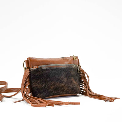 Miss Kitty - Dark Brindle w/ No Embossed-Miss Kitty-Western-Cowhide-Bags-Handmade-Products-Gifts-Dancing Cactus Designs