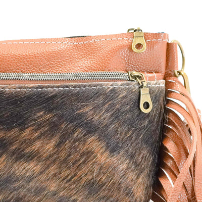 Miss Kitty - Dark Brindle w/ No Embossed-Miss Kitty-Western-Cowhide-Bags-Handmade-Products-Gifts-Dancing Cactus Designs