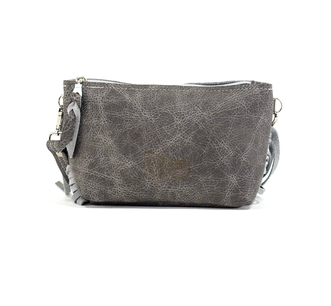 Miss Kitty - Emerald Acid w/ Grey Leather-Miss Kitty-Western-Cowhide-Bags-Handmade-Products-Gifts-Dancing Cactus Designs