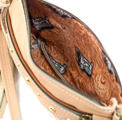 Miss Kitty - Longhorn w/ Camel Leather-Miss Kitty-Western-Cowhide-Bags-Handmade-Products-Gifts-Dancing Cactus Designs