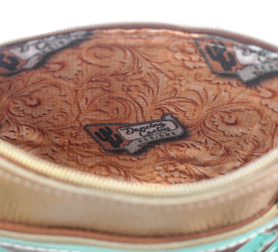 Miss Kitty - Pebbled Latte Leather w/ Bora Bora Navajo-Miss Kitty-Western-Cowhide-Bags-Handmade-Products-Gifts-Dancing Cactus Designs