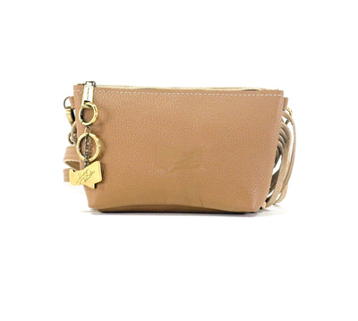Miss Kitty - Pebbled Latte Leather w/ Wyoming Tool-Miss Kitty-Western-Cowhide-Bags-Handmade-Products-Gifts-Dancing Cactus Designs