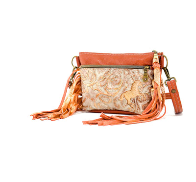 Miss Kitty - Sedona Leather w/ Rose Gold Tool-Miss Kitty-Western-Cowhide-Bags-Handmade-Products-Gifts-Dancing Cactus Designs