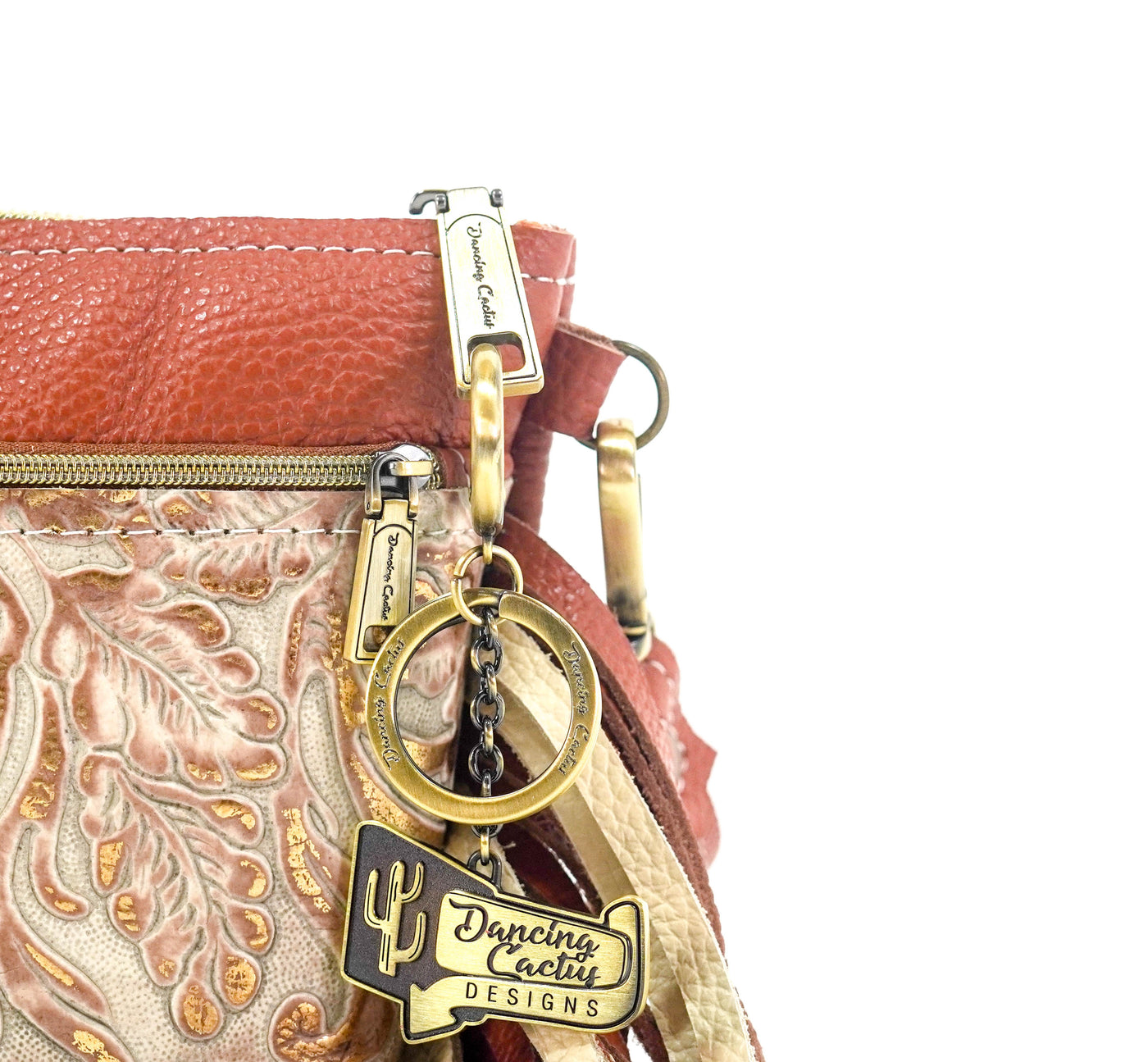 Miss Kitty - Sedona Leather w/ Rose Gold Tool-Miss Kitty-Western-Cowhide-Bags-Handmade-Products-Gifts-Dancing Cactus Designs