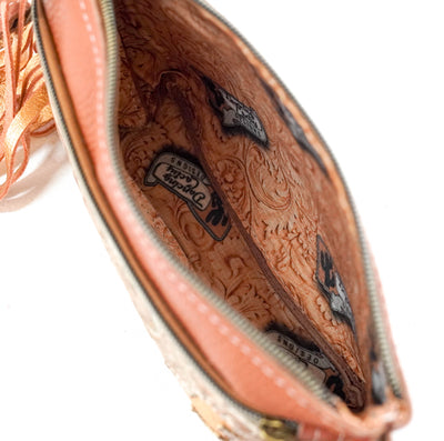 Miss Kitty - Sedona Leather w/ Rose Gold Tool-Miss Kitty-Western-Cowhide-Bags-Handmade-Products-Gifts-Dancing Cactus Designs