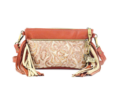 Miss Kitty - Sedona Leather w/ Rose Gold Tool-Miss Kitty-Western-Cowhide-Bags-Handmade-Products-Gifts-Dancing Cactus Designs