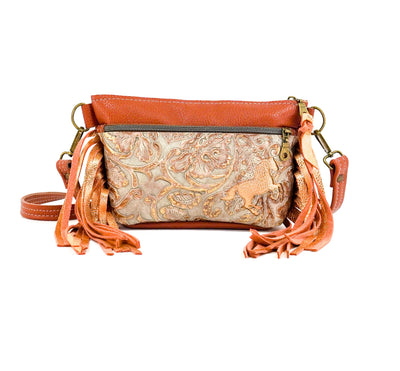 Miss Kitty - Sedona Leather w/ Rose Gold Tool-Miss Kitty-Western-Cowhide-Bags-Handmade-Products-Gifts-Dancing Cactus Designs