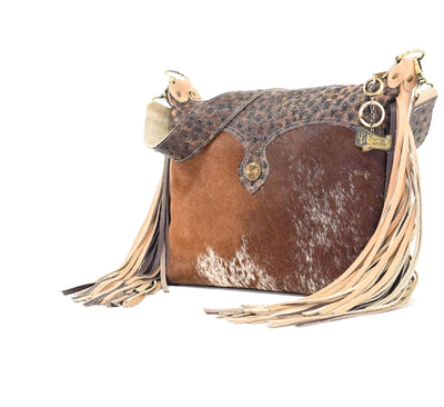 Oakley - Longhorn w/ Cowboy Ostrich-Oakley-Western-Cowhide-Bags-Handmade-Products-Gifts-Dancing Cactus Designs