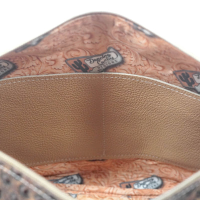 Oakley - Longhorn w/ Cowboy Ostrich-Oakley-Western-Cowhide-Bags-Handmade-Products-Gifts-Dancing Cactus Designs
