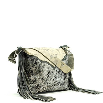 Oakley - Salt & Pepper w/ Ghost Skulls-Oakley-Western-Cowhide-Bags-Handmade-Products-Gifts-Dancing Cactus Designs