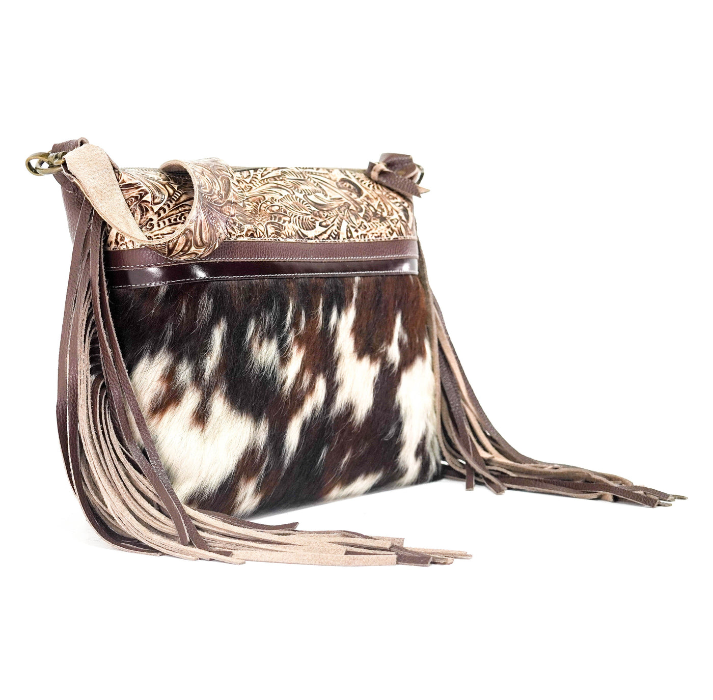 Oakley - Tricolor w/ Ivory & Brown Dallas Tool-Oakley-Western-Cowhide-Bags-Handmade-Products-Gifts-Dancing Cactus Designs