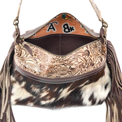 Oakley - Tricolor w/ Ivory & Brown Dallas Tool-Oakley-Western-Cowhide-Bags-Handmade-Products-Gifts-Dancing Cactus Designs