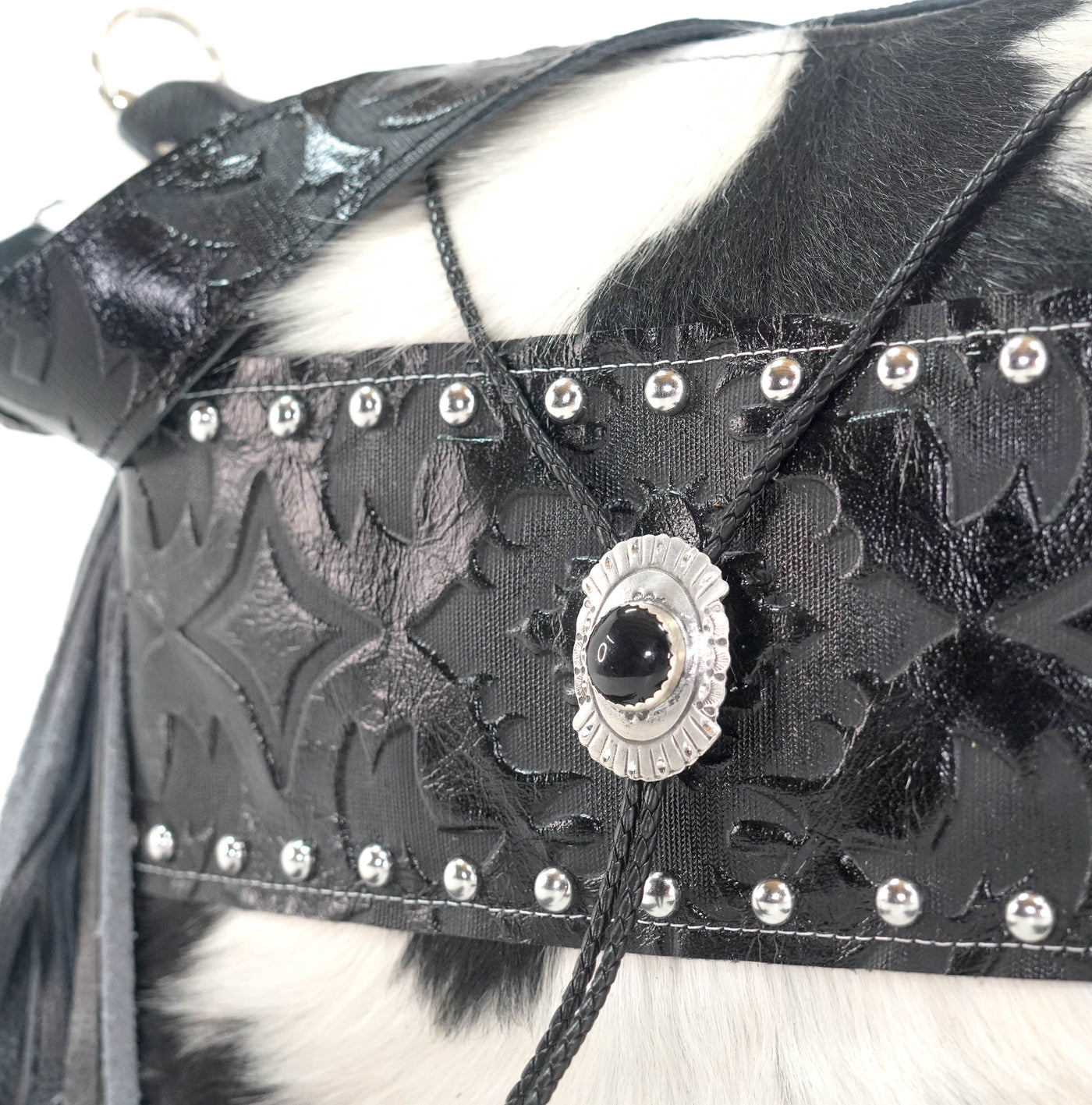 Oakley - Tricolor w/ Onyx Laredo-Oakley-Western-Cowhide-Bags-Handmade-Products-Gifts-Dancing Cactus Designs