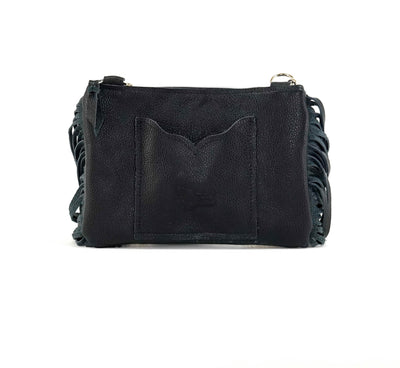 Patsy - Black & White w/ Basil Diamond Stitch-Patsy-Western-Cowhide-Bags-Handmade-Products-Gifts-Dancing Cactus Designs