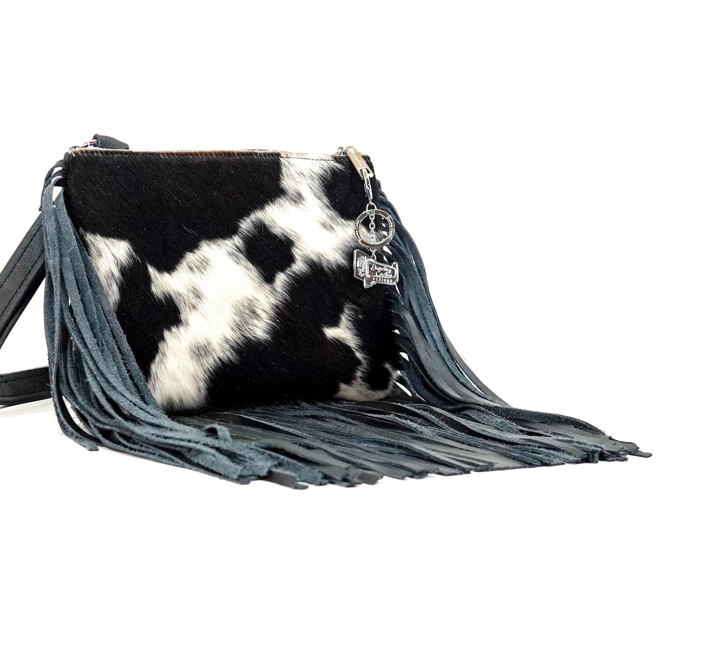 Patsy - Black & White w/ No Embossed-Patsy-Western-Cowhide-Bags-Handmade-Products-Gifts-Dancing Cactus Designs