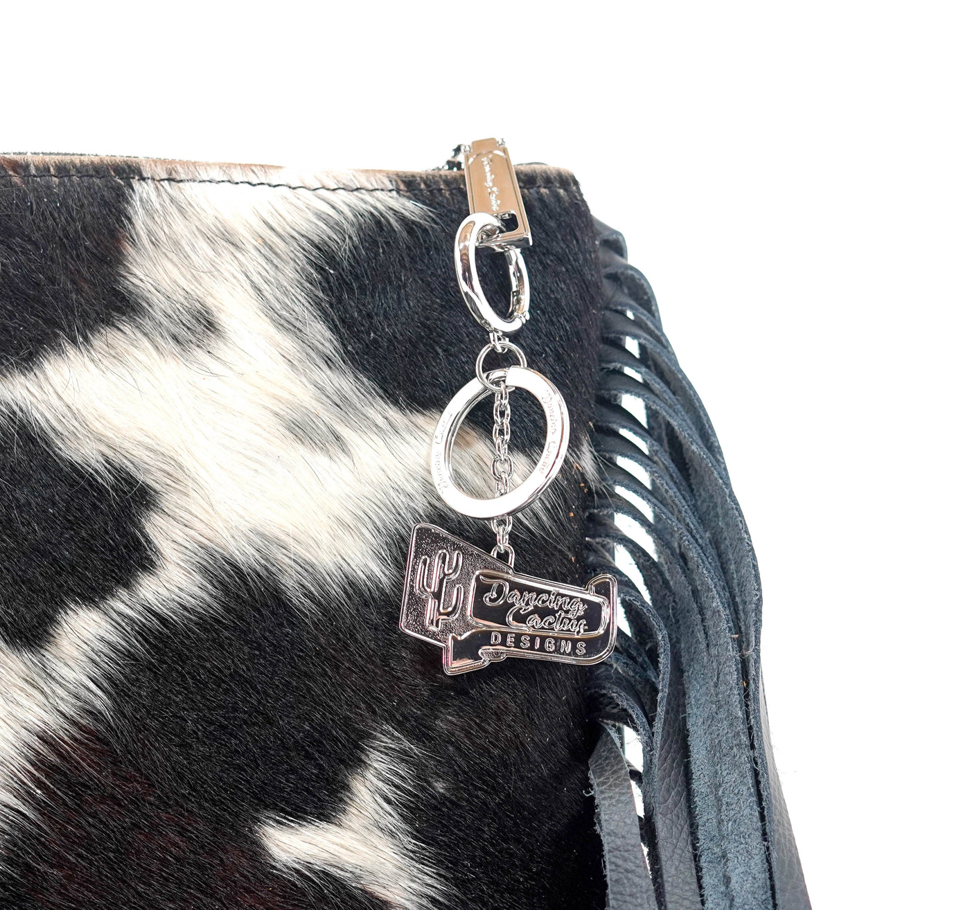 Patsy - Black & White w/ No Embossed-Patsy-Western-Cowhide-Bags-Handmade-Products-Gifts-Dancing Cactus Designs