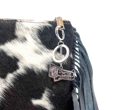 Patsy - Black & White w/ No Embossed-Patsy-Western-Cowhide-Bags-Handmade-Products-Gifts-Dancing Cactus Designs