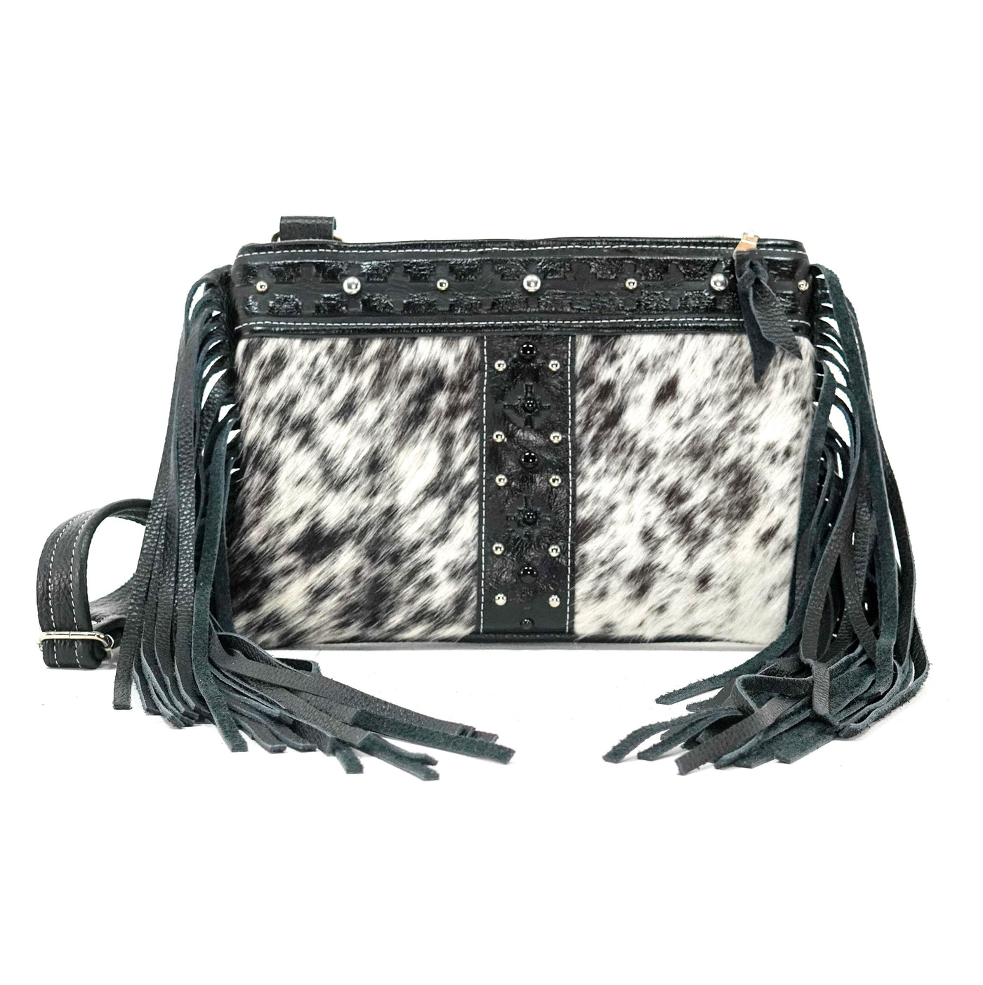 Patsy - Black & White w/ Onyx Navajo-Patsy-Western-Cowhide-Bags-Handmade-Products-Gifts-Dancing Cactus Designs