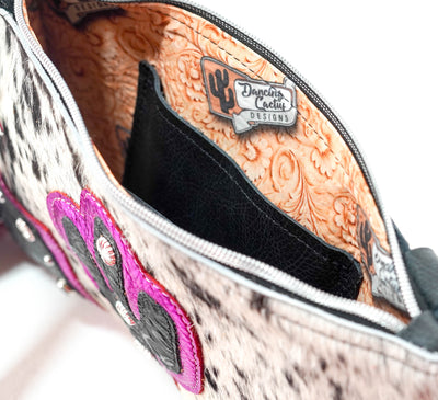 Patsy - Black w/ Onyx Tool-Patsy-Western-Cowhide-Bags-Handmade-Products-Gifts-Dancing Cactus Designs