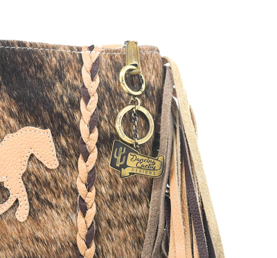 Patsy - Brindle w/ Camel Leather-Patsy-Western-Cowhide-Bags-Handmade-Products-Gifts-Dancing Cactus Designs