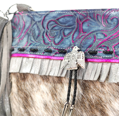 Patsy - Brindle w/ Rio Roses-Patsy-Western-Cowhide-Bags-Handmade-Products-Gifts-Dancing Cactus Designs