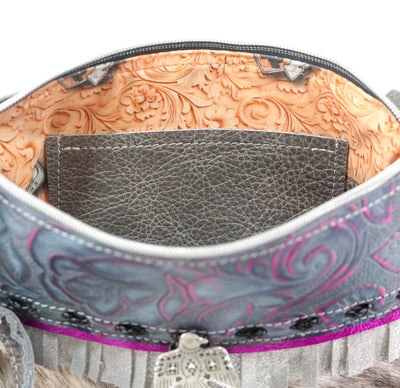 Patsy - Brindle w/ Rio Roses-Patsy-Western-Cowhide-Bags-Handmade-Products-Gifts-Dancing Cactus Designs
