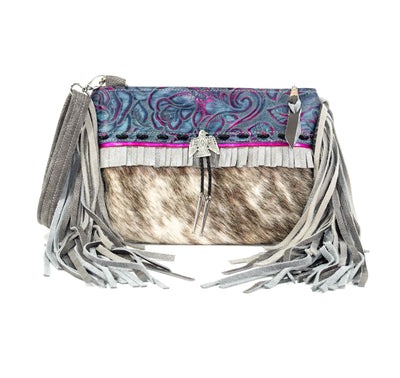 Patsy - Brindle w/ Rio Roses-Patsy-Western-Cowhide-Bags-Handmade-Products-Gifts-Dancing Cactus Designs