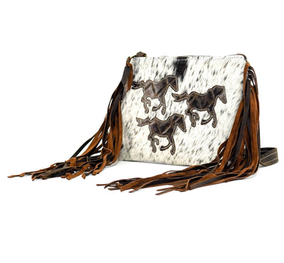 Patsy - Chocolate & White w/ Walnut Diamond Stitch-Patsy-Western-Cowhide-Bags-Handmade-Products-Gifts-Dancing Cactus Designs