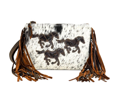 Patsy - Chocolate & White w/ Walnut Diamond Stitch-Patsy-Western-Cowhide-Bags-Handmade-Products-Gifts-Dancing Cactus Designs
