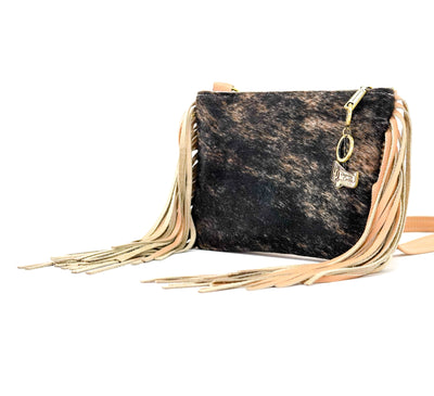Patsy - Dark Brindle w/ No Embossed-Patsy-Western-Cowhide-Bags-Handmade-Products-Gifts-Dancing Cactus Designs
