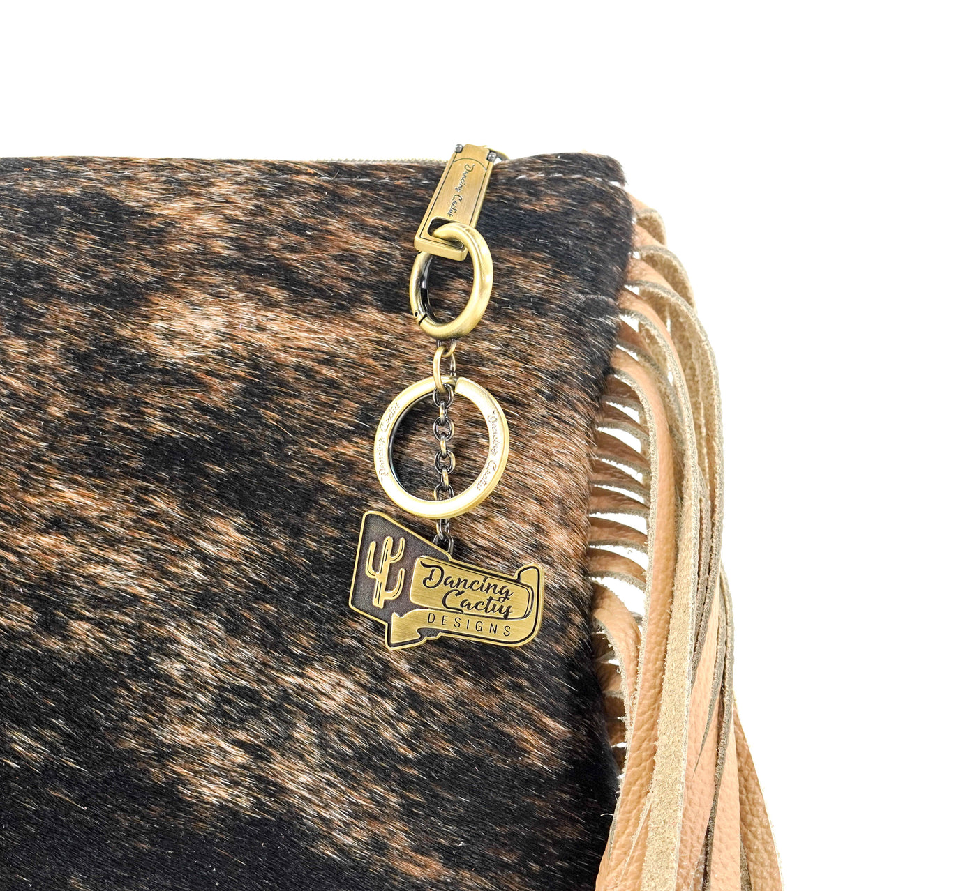 Patsy - Dark Brindle w/ No Embossed-Patsy-Western-Cowhide-Bags-Handmade-Products-Gifts-Dancing Cactus Designs